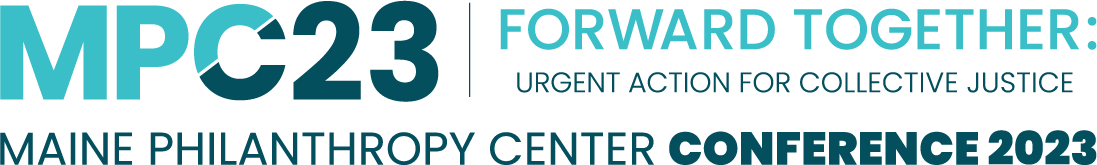 MPC Conference logo banner. Forward together: Urgent action for collective justice.