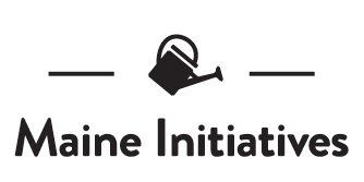 Maine Initiatives logo with watering can icon